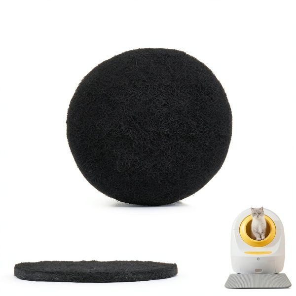 OLYCRAFT 12Pcs Cat Litter Box Replacement Filters Compatible with Dome Replacement Activated Charcoal Filters Cat Litter Box Activated Carbon Charcoal Filters for Keeping Fresh-1