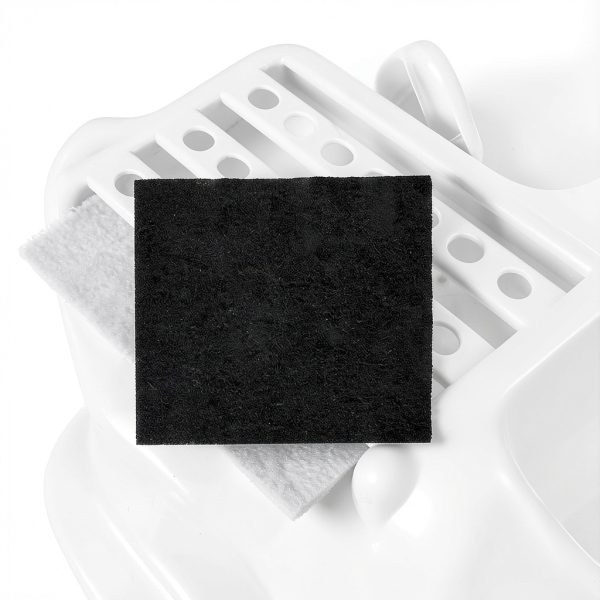 Carbon Filter Replacement Pads Cat Litter Box Black 6pk 4.5x4.1 Inch-1