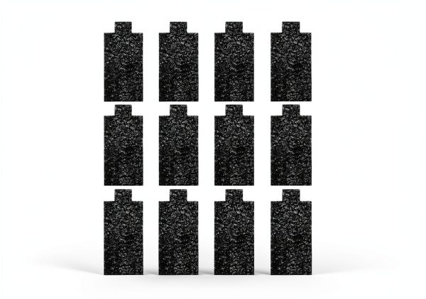 Cat Litter Box Replacement Filters Compatible with Pet Zone Semi, 12-Pack Carbon Cotton Filters for Automatic Cat Litter Box Absorbing Odors Control Damp from Pets - Black-0