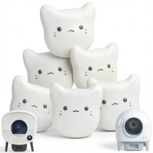 6PCS Pets Deodorizing Pods for Cumrige Self Cleaning Litter Box, Odor Remover for Fumoi Automatic Cat Litter Box, Camellia Flower Scented, Long-Lasting Fragrance, Keep Home Fresh-0