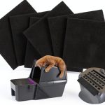 Carbon Filter Replacement Pads Cat Litter Box Black 6pk 4.5x4.1 Inch-0