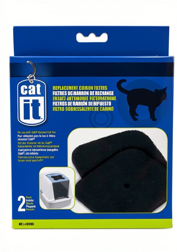 Catit Carbon Replacement Filter Large Breeds 2-Pack 50705 White/Black-0
