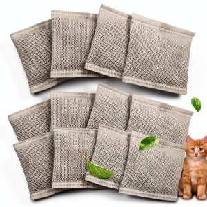 12 Pack Universal Odor Eliminator for Hooded Cat Litter Box, Natural-0