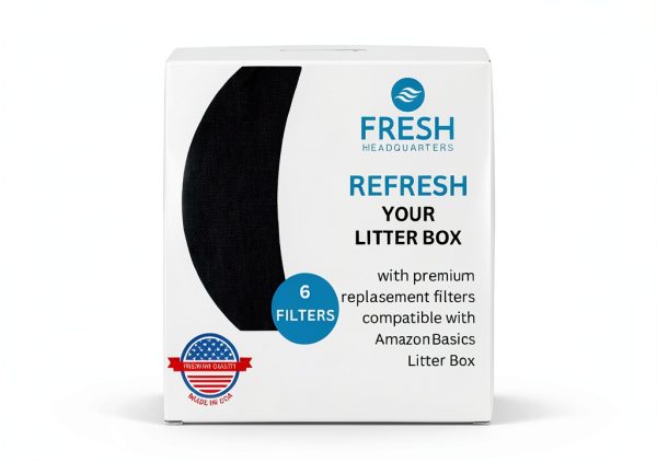 Activated Carbon Cat Litter Box Filter - Fresh 6-Pack 3.15x6.69"-4